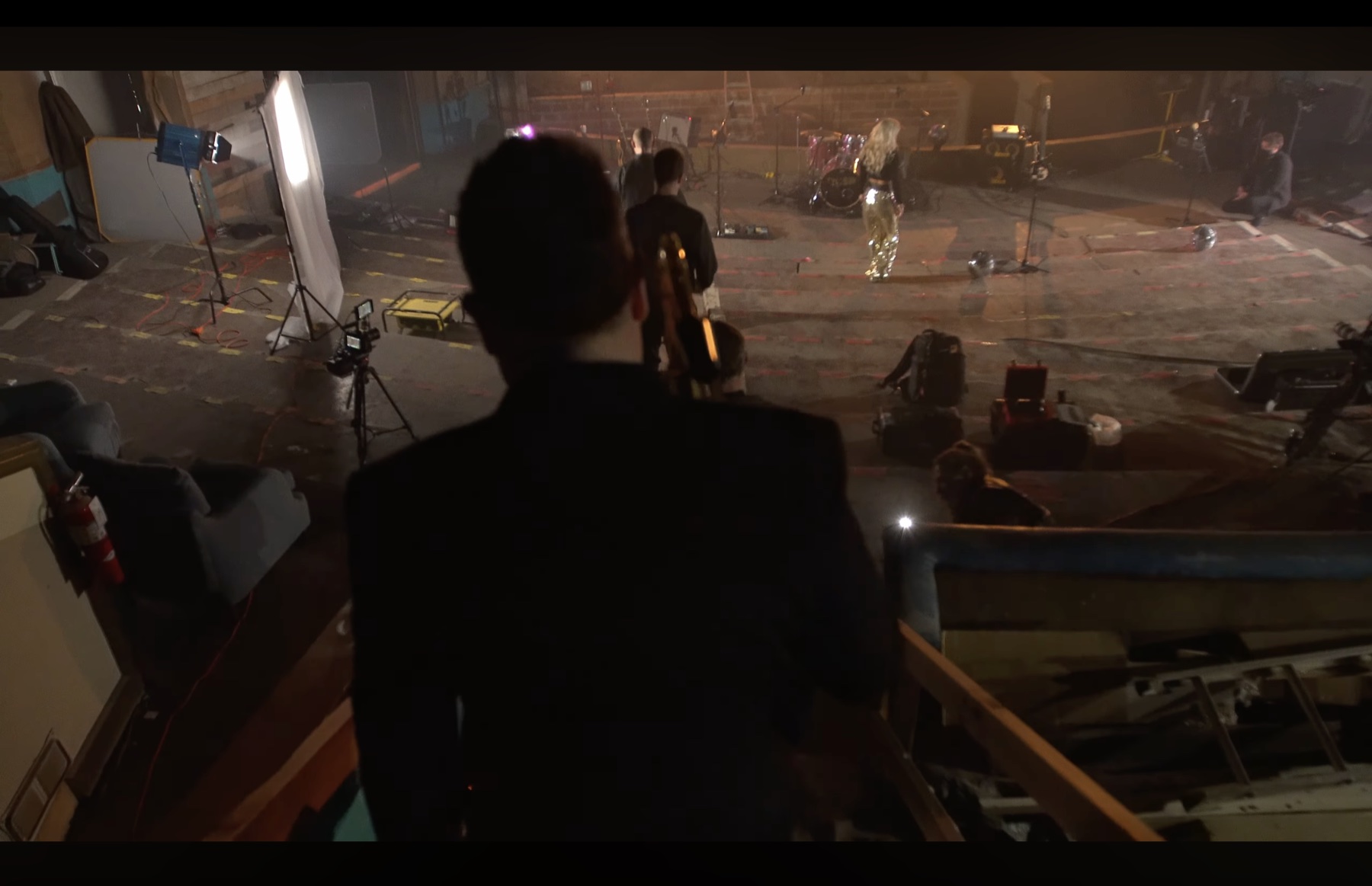 Live music production inside the Holly Theatre